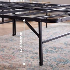 img 2 attached to 🛏️ Linenspa Full Size Folding Metal Platform Bed Frame - Ample Under Bed Storage - Sturdy Construction - Quick 5 Minute Assembly - 14 Inch Height