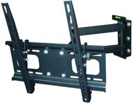 📺 monoprice full-motion articulating tv wall mount bracket - 32-55in, 99lbs, 3.7-18.7in extension, vesa 400x400, concrete & brick compatible logo