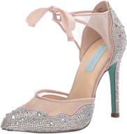 captivating blue by betsey johnson women's iris pump: a chic combination of class and charm logo
