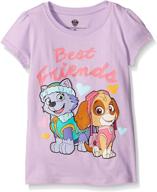 🐾 adorable nickelodeon little girls' paw patrol short sleeve t-shirt shirt – get ready for adventure! logo