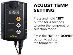 img 2 attached to BN-LINK Digital Heat Mat Thermostat Controller: Optimal Temperature Control for Seed Germination, Reptiles, Brewing & Greenhouse