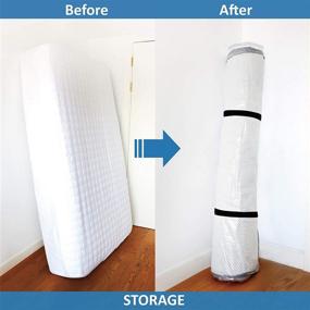 img 1 attached to 🛏️ Efficient Queen/Full/Full-XL Mattress Vacuum Bag for Easy Moving & Storage - Vacuum Seal with Straps
