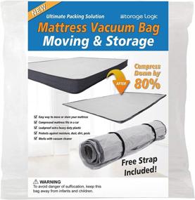 img 4 attached to 🛏️ Efficient Queen/Full/Full-XL Mattress Vacuum Bag for Easy Moving & Storage - Vacuum Seal with Straps