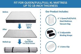 img 3 attached to 🛏️ Efficient Queen/Full/Full-XL Mattress Vacuum Bag for Easy Moving & Storage - Vacuum Seal with Straps