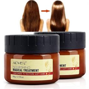 img 4 attached to Revive, Nourish, and Restore: Magical Keratin Hair Treatment Mask - 2pcs 💆 Advanced Molecular Hair Roots Treatment for Soft, Dry, and Damaged Hair - 60ml