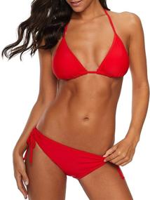 img 4 attached to American Trends Triangle Swimsuit: Perfect Bathing Suit for Women's Clothing and Swimsuits & Cover Ups