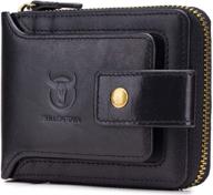 👜 genuine leather bullcaptain wallets: sleek men's accessories for ultimate rfid blocking and organization logo