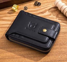 img 2 attached to 👜 Genuine Leather Bullcaptain Wallets: Sleek Men's Accessories for Ultimate RFID Blocking and Organization