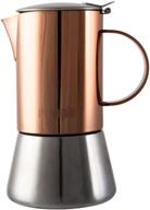 cafeti猫re induction safe copper effect stovetop espresso logo