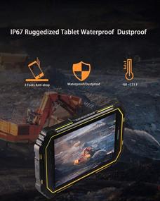 img 1 attached to 📱 Водонепроницаемый прочный планшет Android, 7" IP67-устойчивый планшет с восьмиядерным процессором, Android 9.0, 4 ГБ ОЗУ, 64 ГБ памяти, Wi-Fi, 13-мегапиксельная камера - Идеально подходит для предприятий и мобильной работы в поле