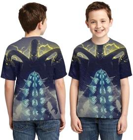 img 2 attached to Black GK5 M Boys' Clothing: Godzilla Dinosaur Monster Printed Tops, Tees & Shirts