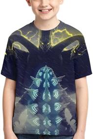 img 4 attached to Black GK5 M Boys' Clothing: Godzilla Dinosaur Monster Printed Tops, Tees & Shirts