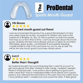 img 2 attached to 🏀 2 Pack ProDental Sports Mouth Guards - Soft Material, No BPA, Made in USA - Customizable for Comfort, Fits All Mouth Sizes 12+ - Maximum Protection Athletic Teeth Mouth Guards