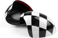 topteng checkered mirror covers cooper logo