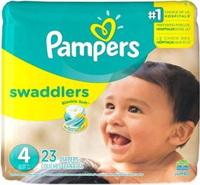 img 2 attached to 👶 Premium Pampers Swaddlers Diapers in Size 4 - 23 Count: Ultimate Comfort for Your Baby's Delicate Skin