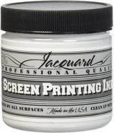 🎨 jacquard professional water-soluble screen print ink, 4oz super opaque white (119) logo