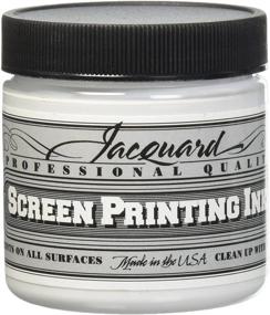 img 1 attached to 🎨 Jacquard Professional Water-Soluble Screen Print Ink, 4oz Super Opaque White (119)
