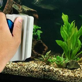 img 3 attached to 🐠 Petzilla Magnetic Aquarium Glass Cleaner: Ultimate Algae Scraper for Fish Tanks, Effortless Cleaning with Floating Brush Scrubber Magnet, Scratch-Free & Non-Slip