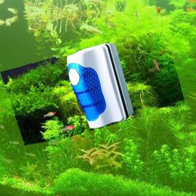 img 2 attached to 🐠 Petzilla Magnetic Aquarium Glass Cleaner: Ultimate Algae Scraper for Fish Tanks, Effortless Cleaning with Floating Brush Scrubber Magnet, Scratch-Free & Non-Slip