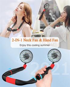 img 3 attached to 🌬️ Cevapro Portable Fan Neck Fan with Removable Neck Hanging Design - 4000mAh USB Rechargeable Battery Operated Personal Neckband Fan - 3 Speeds, Strong Airflow - Ideal for Outdoor Travel, Sports, Office, Home