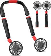 🌬️ cevapro portable fan neck fan with removable neck hanging design - 4000mah usb rechargeable battery operated personal neckband fan - 3 speeds, strong airflow - ideal for outdoor travel, sports, office, home логотип