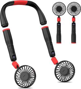 img 4 attached to 🌬️ Cevapro Portable Fan Neck Fan with Removable Neck Hanging Design - 4000mAh USB Rechargeable Battery Operated Personal Neckband Fan - 3 Speeds, Strong Airflow - Ideal for Outdoor Travel, Sports, Office, Home