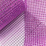 🎀 fuchsia rhinestone diamond style mesh ribbon roll for arts and crafts decor (4.75&#34; x 10 yards, 24 row, 1 roll) logo