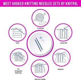 img 3 attached to 🧶 Набор из бамбуковых вязальных спиц KnitPal длиной 10 дюймов (25 см) и многофункционального инструмента - 8 размеров (USA): 8/5 мм, 9/5,5 мм, 10/6 мм, 10,5/6,5 мм, 11/8 мм, 13/9 мм, 15/10 мм и 17/12 мм. Включает в себя чехол и электронную книгу.