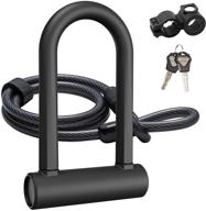 🚲 ubullox heavy duty bike u lock with 16mm shackle, 4ft/6ft security cable and mounting bracket - ideal for bicycles, motorcycles, and more logo