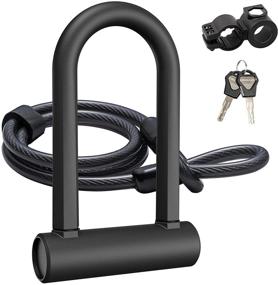 img 4 attached to 🚲 UBULLOX Heavy Duty Bike U Lock with 16mm Shackle, 4ft/6ft Security Cable and Mounting Bracket - Ideal for Bicycles, Motorcycles, and More