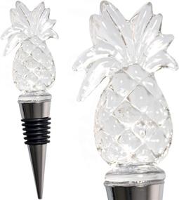 img 4 attached to 🍍 Unique Handmade Glass Pineapple Wine Stopper – Stunning Decorative Corker for Wine Bottles – Perfect Gift for Host/Hostess – Eye-Catching Pineapple Bar Accessory