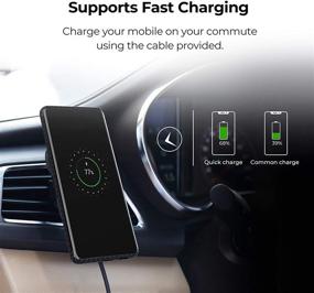 img 1 attached to 🚗 Magnetic Car Mount for Samsung Galaxy S20 Ultra/Note 20 Ultra - Air Vent Phone Holder with Fast Wireless Charging, Specifically Compatible with MagEZ Case, Samsung S20 Ultra and Note 20 Ultra, USB A-C Cable Included