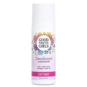 img 4 attached to 🌿 Good For You Girls Aluminum-Free Natural Deodorant Roll-On - Kids, Teens, Tweens - Vegan Formula - Baby Powder Scent (1)