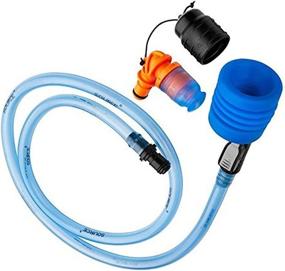 img 4 attached to Source Outdoor Helix Tube Kit with UTA Universal Tube Adaptor | High-Flow Helix Bite Valve for Easy Drinking | UTA for Hassle-Free Reservoir Refill | Black/Blue, One Size