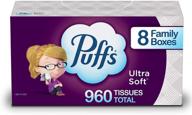 🧻 puffs ultra soft facial tissues, 8 family boxes, 120 tissues per box (960 tissues total) logo