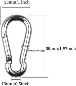 img 3 attached to Брелок с карабином из нержавеющей стали Hamineler Carabiners