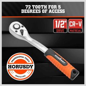 img 2 attached to 💪 HORUSDY Quick Release Composite Ratchet with 72 Teeth: Ideal for Industrial Power & Hand Tools