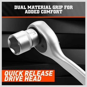 img 1 attached to 💪 HORUSDY Quick Release Composite Ratchet with 72 Teeth: Ideal for Industrial Power & Hand Tools