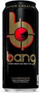 🍾 bang energy drink: zero calories, high caffeine, champagne flavor - 16 fl oz (12 count) by vpx (vital pharmaceuticals) logo