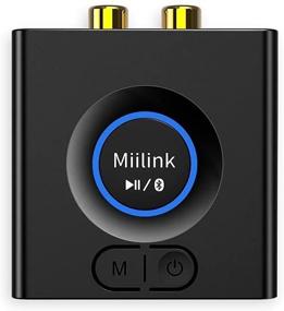 img 4 attached to 🎧 1Mii MiiLink Bluetooth Audio Adapter for Music Streaming Sound System | 3.5mm RCA Support, Bass Mode, 12 Hours Playtime | Low Latency Compatible