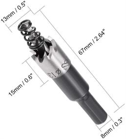 img 3 attached to Uxcell Drill Cutter Metal Alloy Cutting Tools