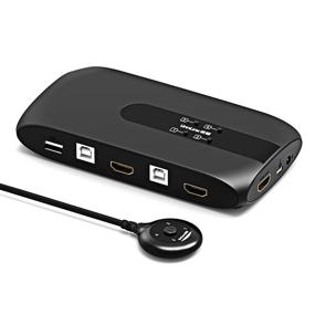 img 4 attached to Unnlink 4×1 HDMI KVM Switch: Wireless Control, 4K@30Hz, USB HDMI 1.4, 4-Port Extender for Computers, Laptop, PS4, Xbox