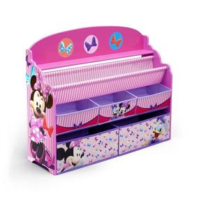 img 4 attached to 🐭 Disney Minnie Mouse Deluxe Книга и Органайзер для Игрушек от Delta Children