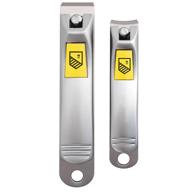 🔪 harperton nail clippers set - 2 pack stainless steel, premium fingernail &amp; toenail clippers for thick nails logo