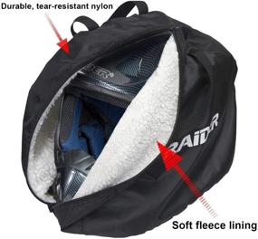 img 2 attached to 🏍️ Premium Raider BCS-8B Deluxe Motorcycle MX Helmet Bag in Durable Black Nylon