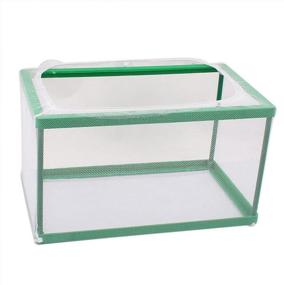 img 4 attached to XMHF Nylon Mesh Fish Fry Hatchery Breeder Box - White and Green Separation Net