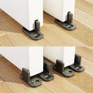 🚪 zekoo no groove adjustable sliding door guide: floor mount, easy installation, black plastic (2sets) logo