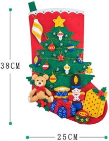 img 2 attached to LIOOBO Christmas Stocking Non Woven Educational