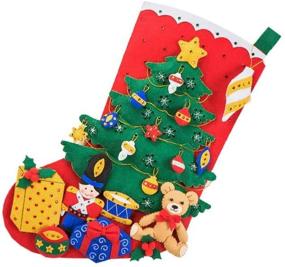 img 3 attached to LIOOBO Christmas Stocking Non Woven Educational