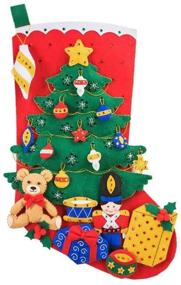 img 4 attached to LIOOBO Christmas Stocking Non Woven Educational